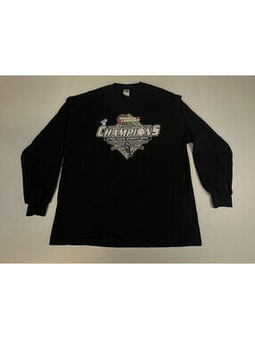 Alstyle Men 2XL Black Chicago White Sox 2005 World Series Champions T-Shirt